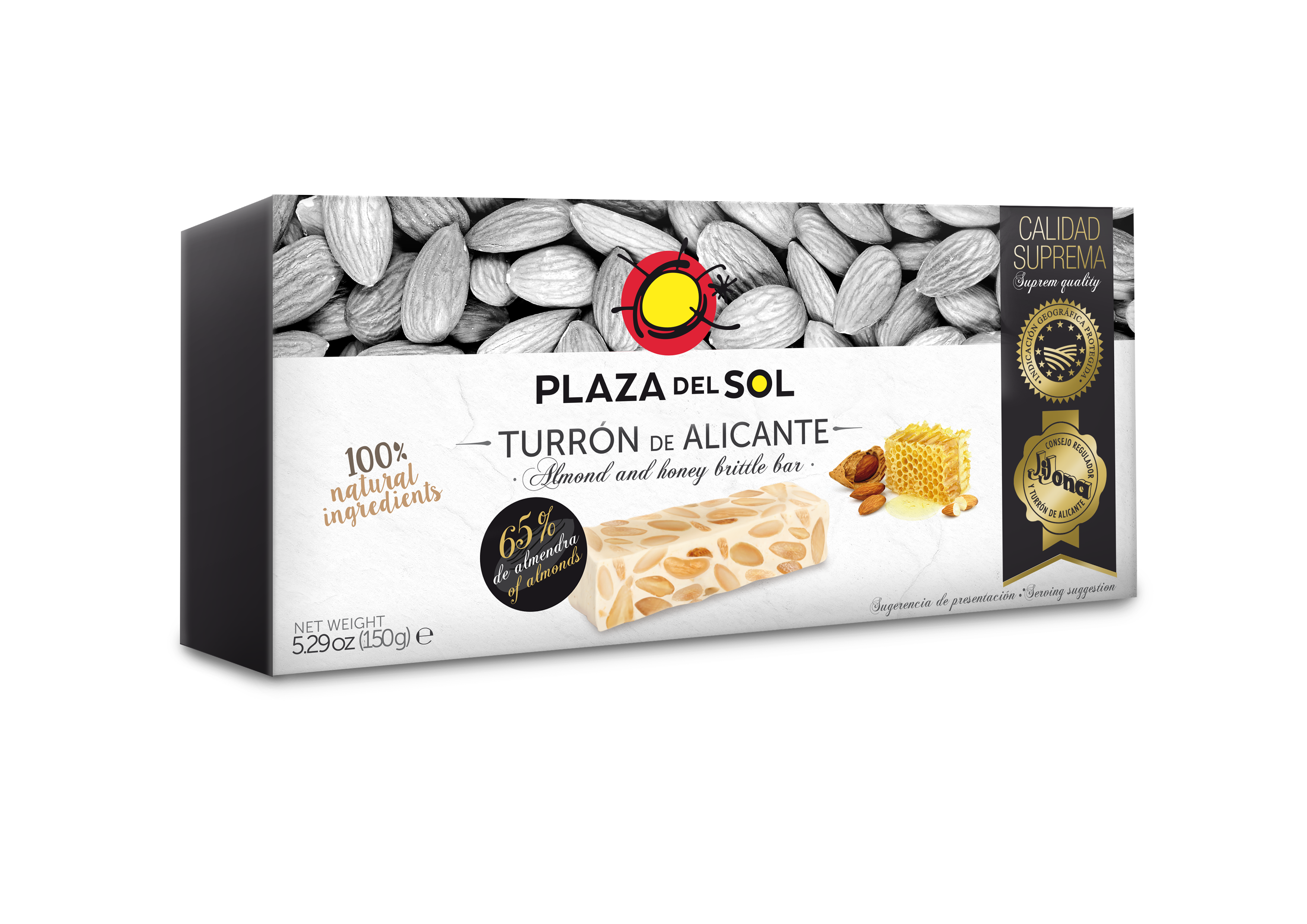 Almond And Honey Brittle Bar (65% Almonds) IGP