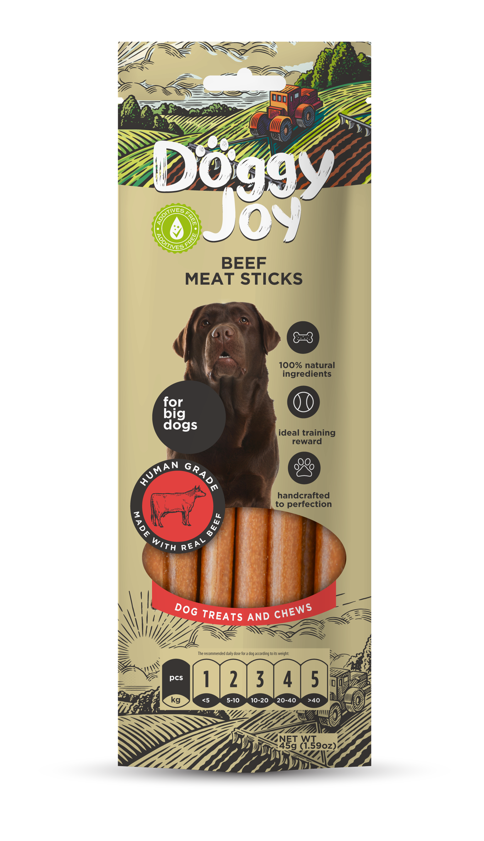 BEEF MEAT STICKS (For Medium And Large Breeds) 90g