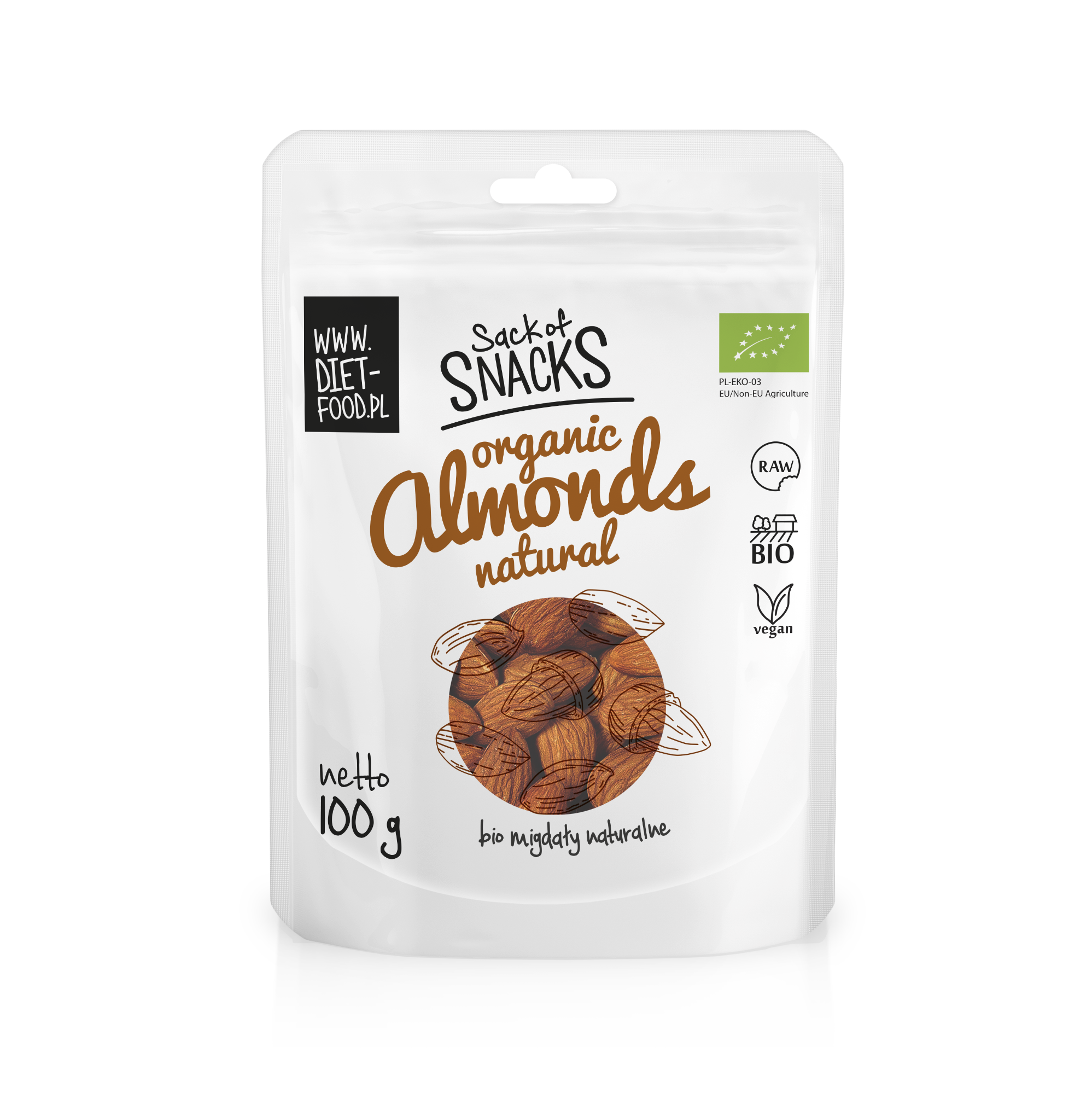 Bio almonds natural - whole