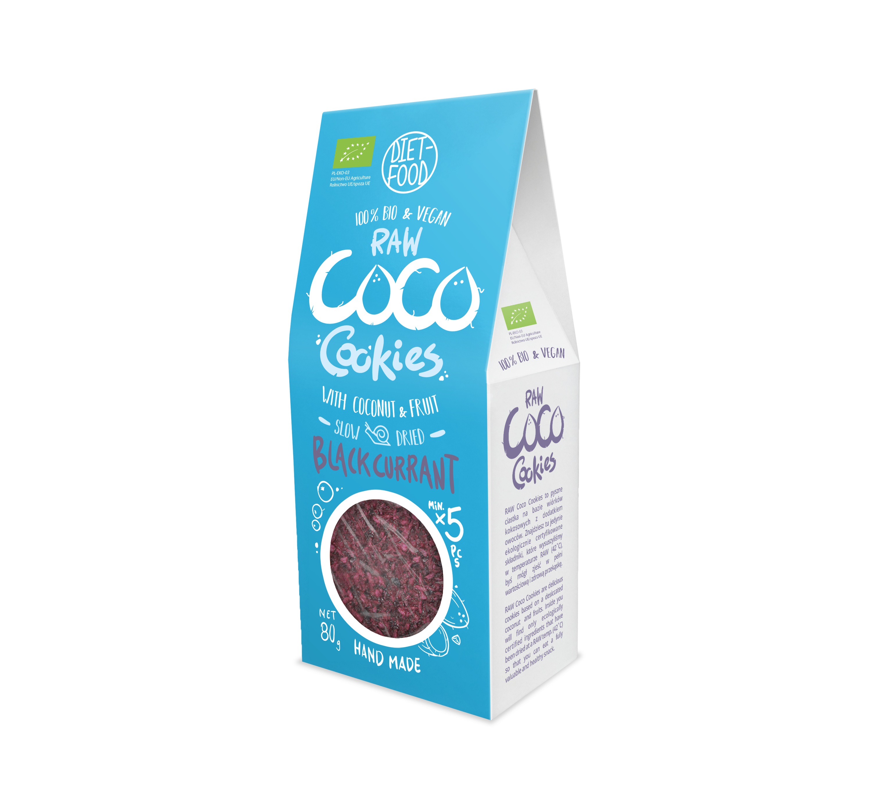 Bio coco cookies with black currant