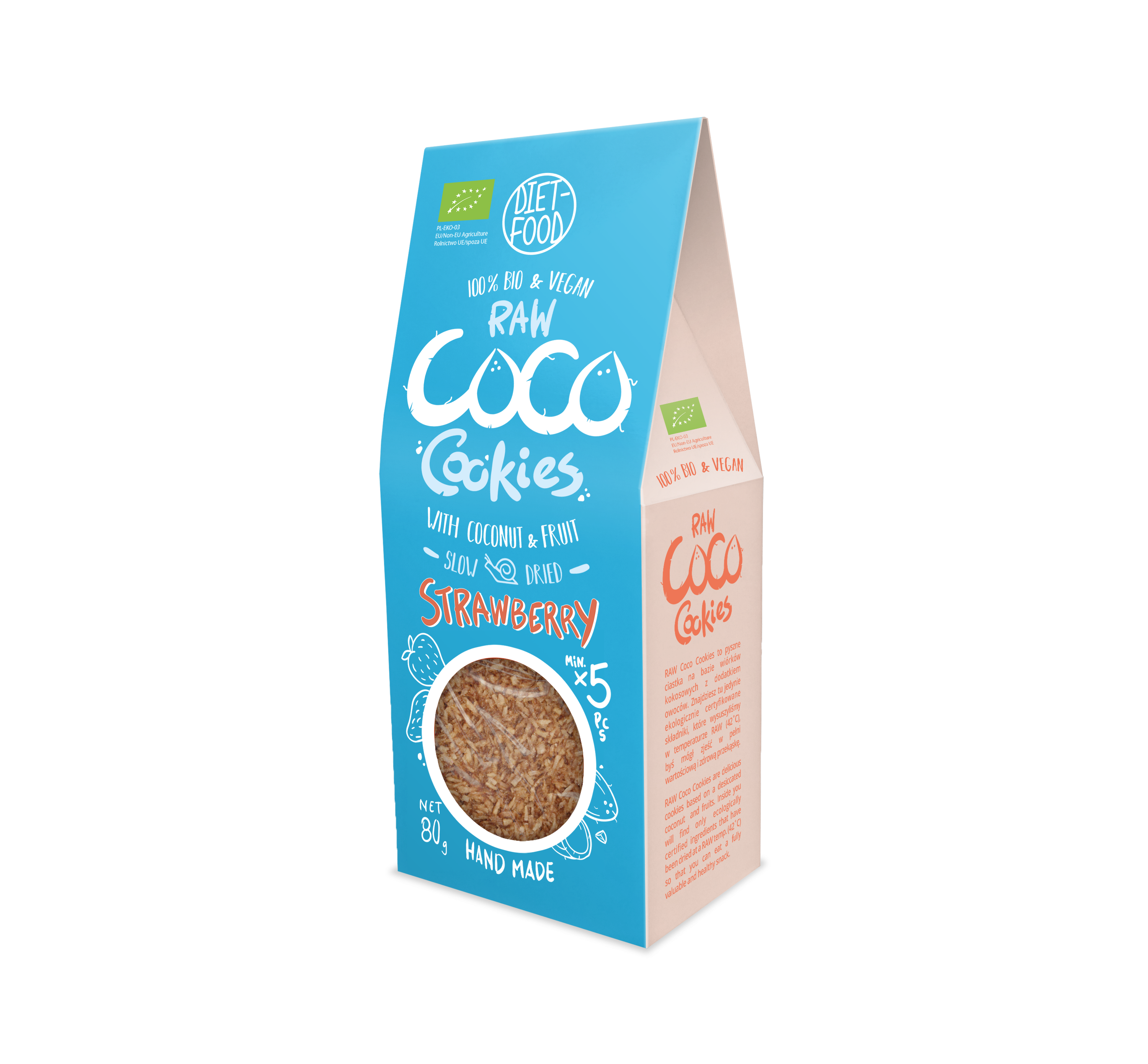 Bio coco cookies with strawberry