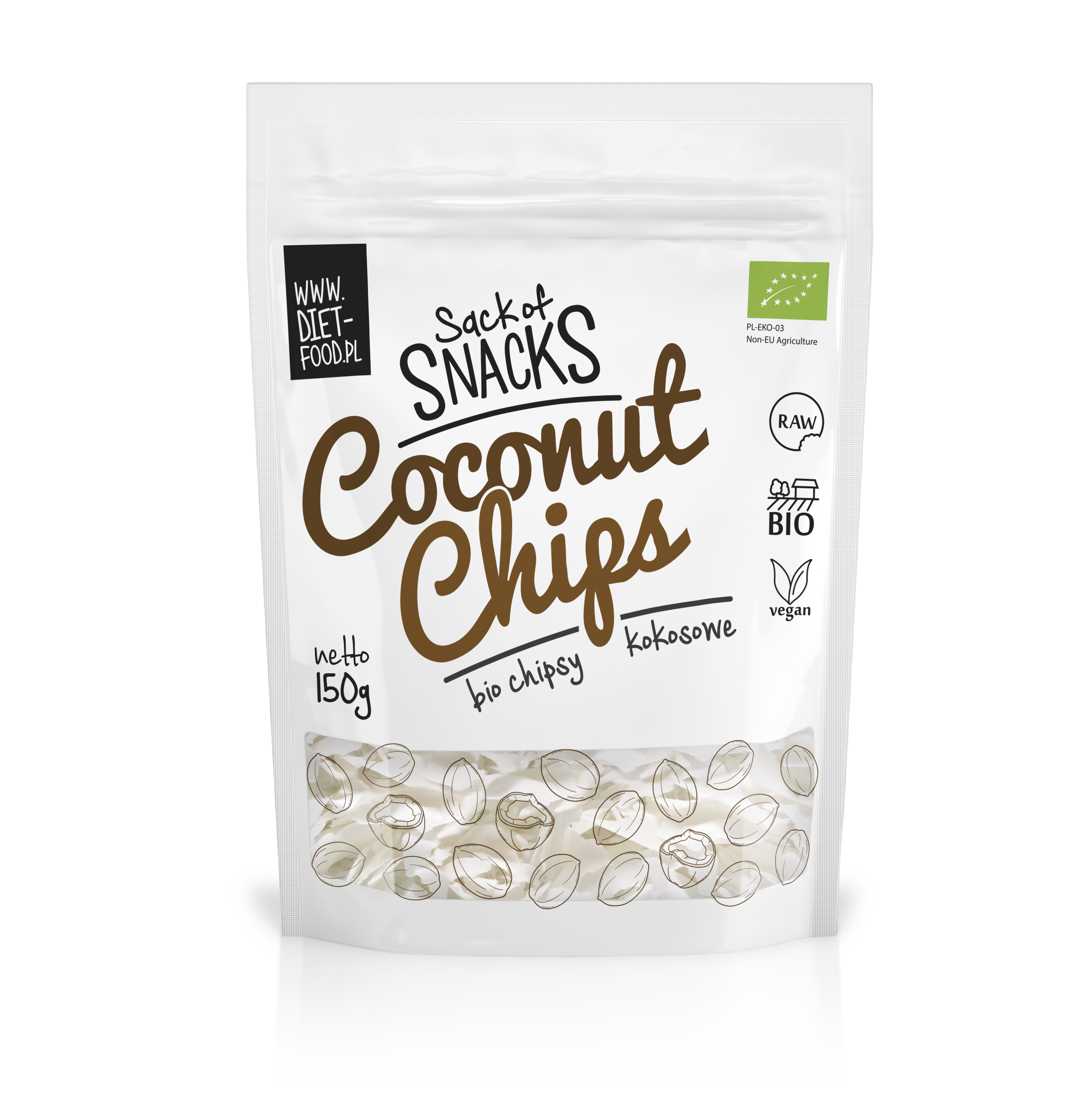 Bio coconut chips  - RAW