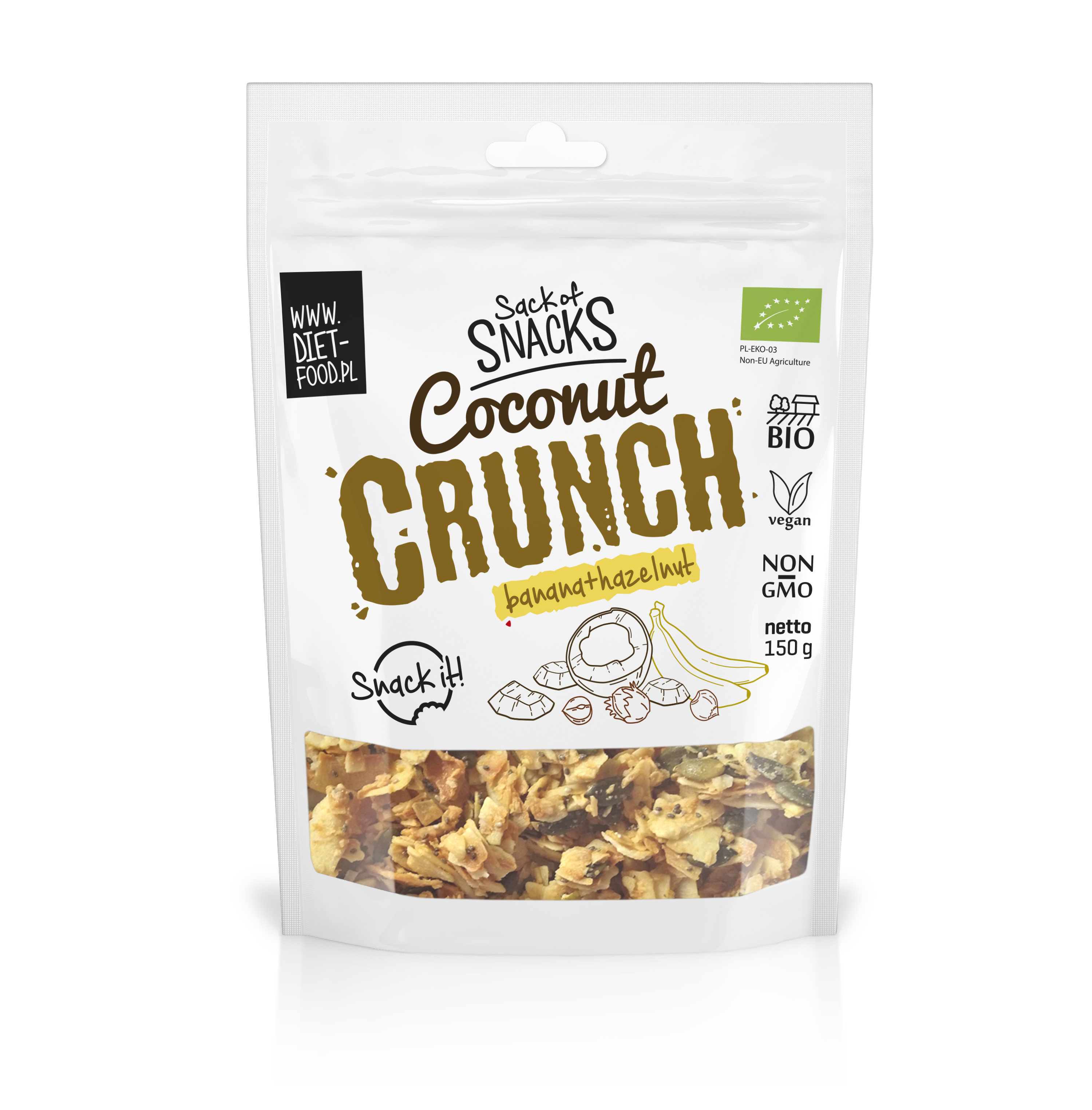 Bio coconut cruncH banana + hazelnut