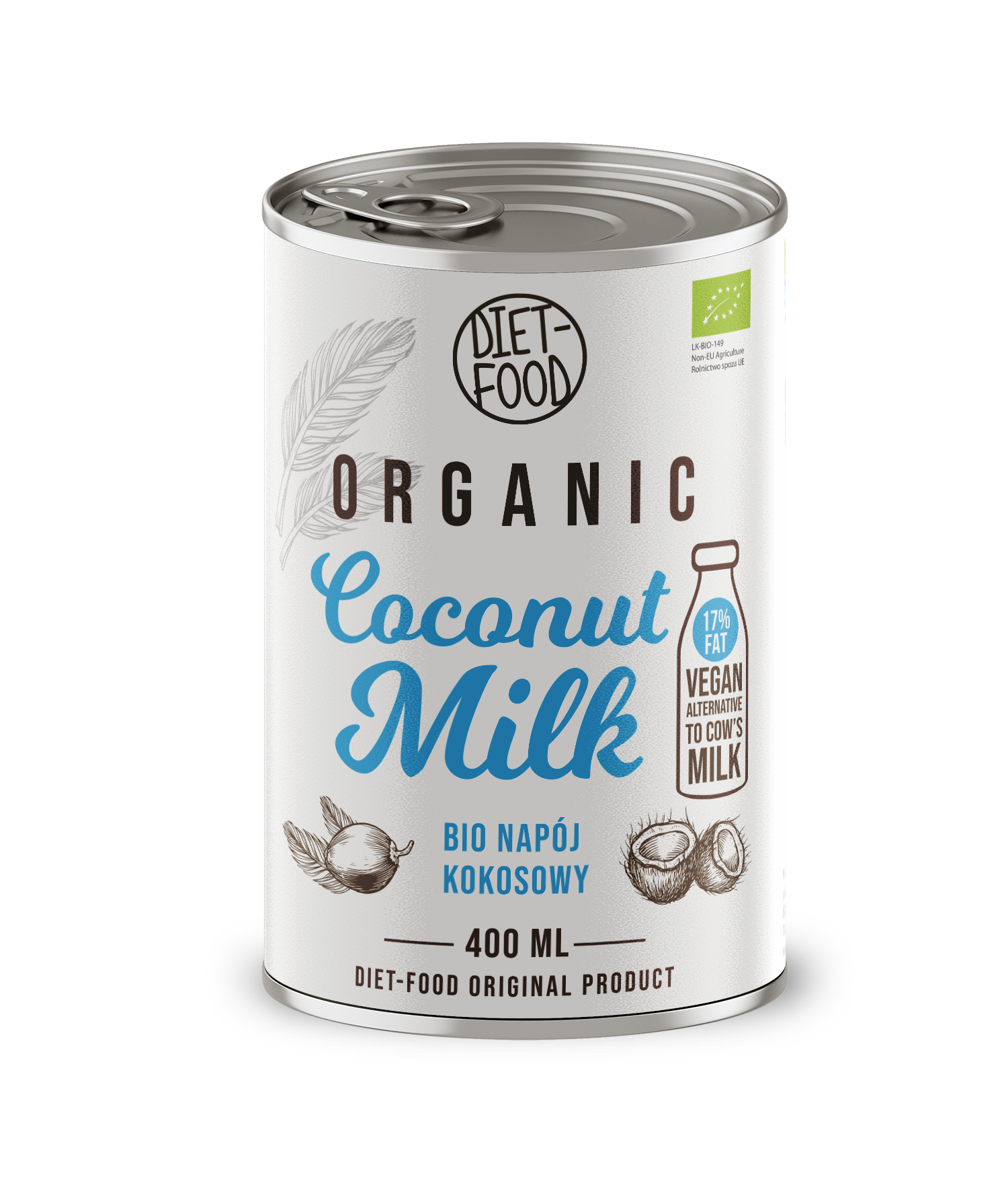 Bio coconut milk 17% - can