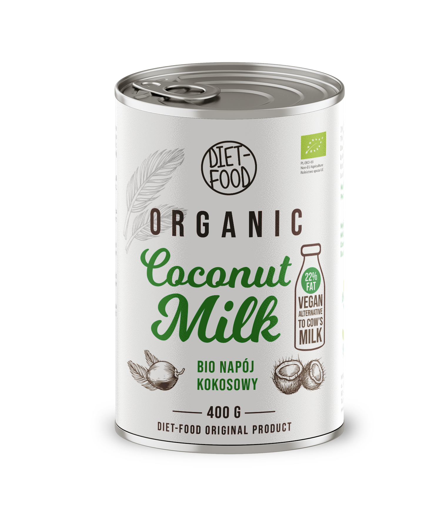 Bio coconut milk 22% - can