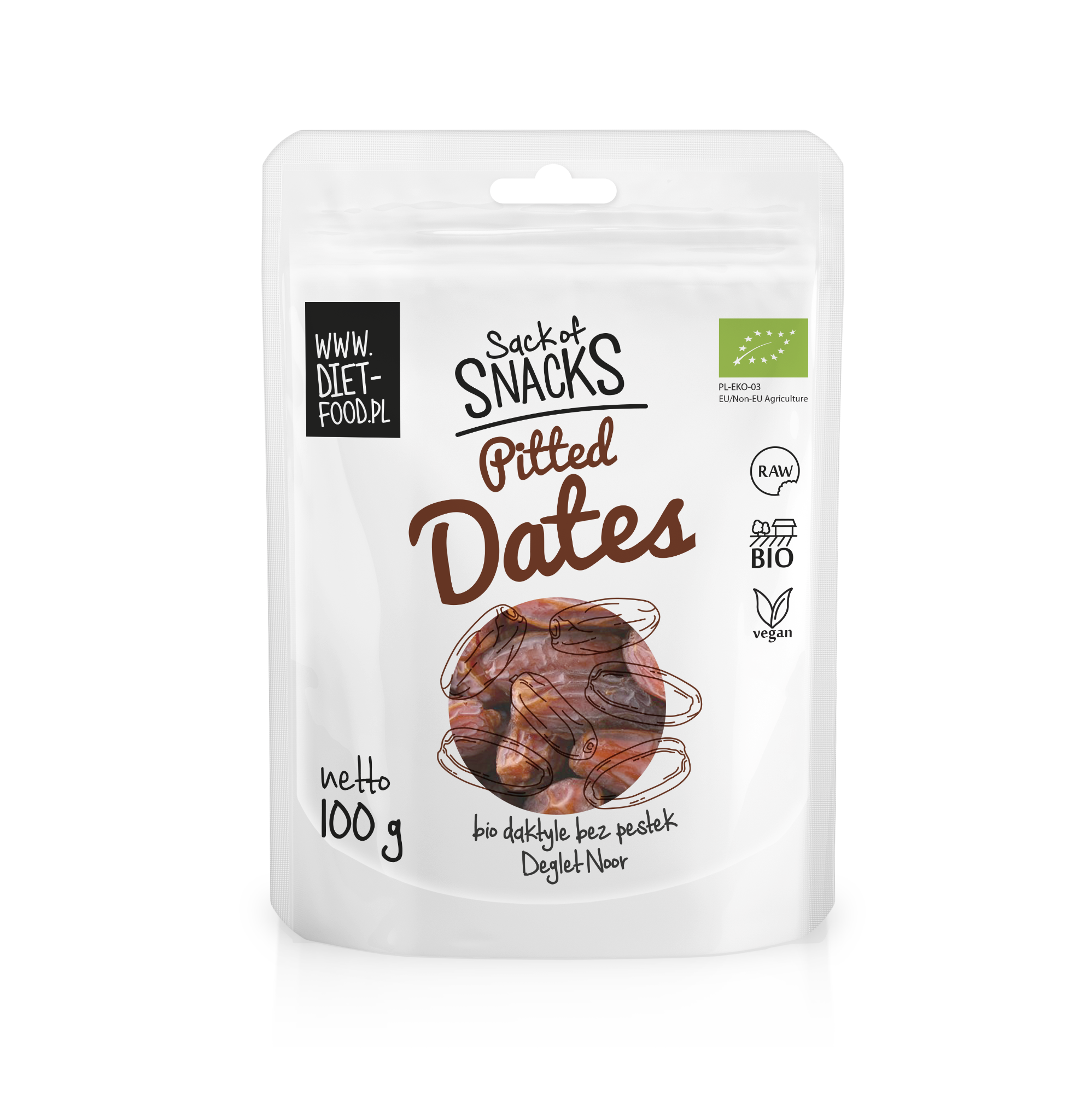 Bio dates - deglet nooir - pitted