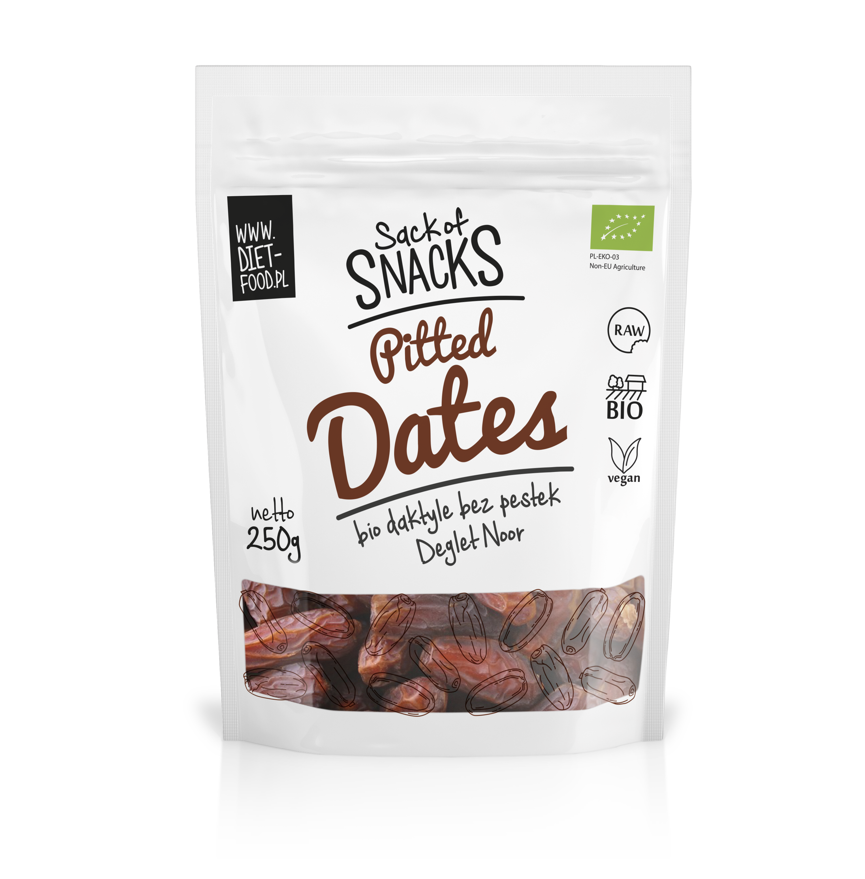 Bio dates - deglet nooir - pitted