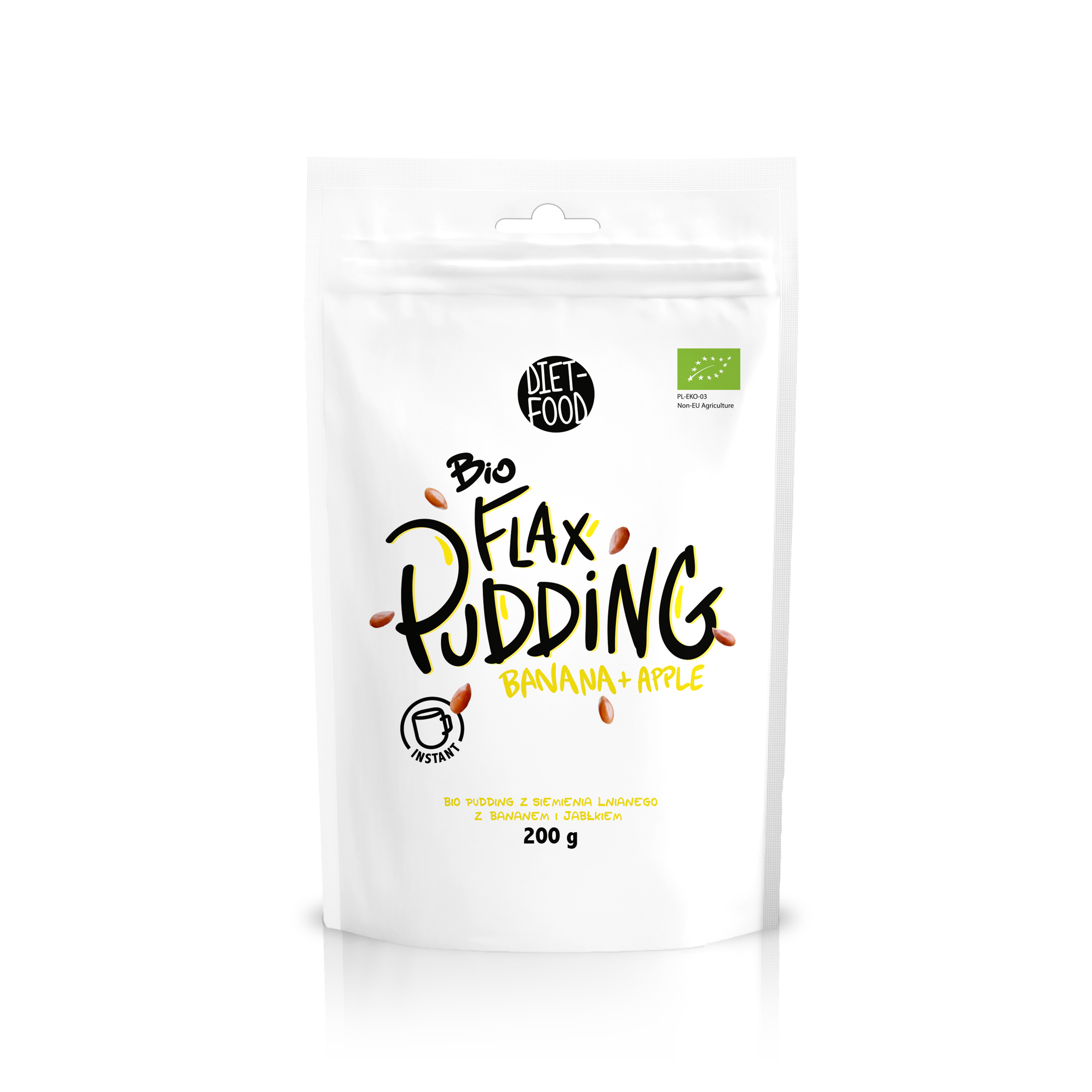 Bio flax pudding with banana+apple
