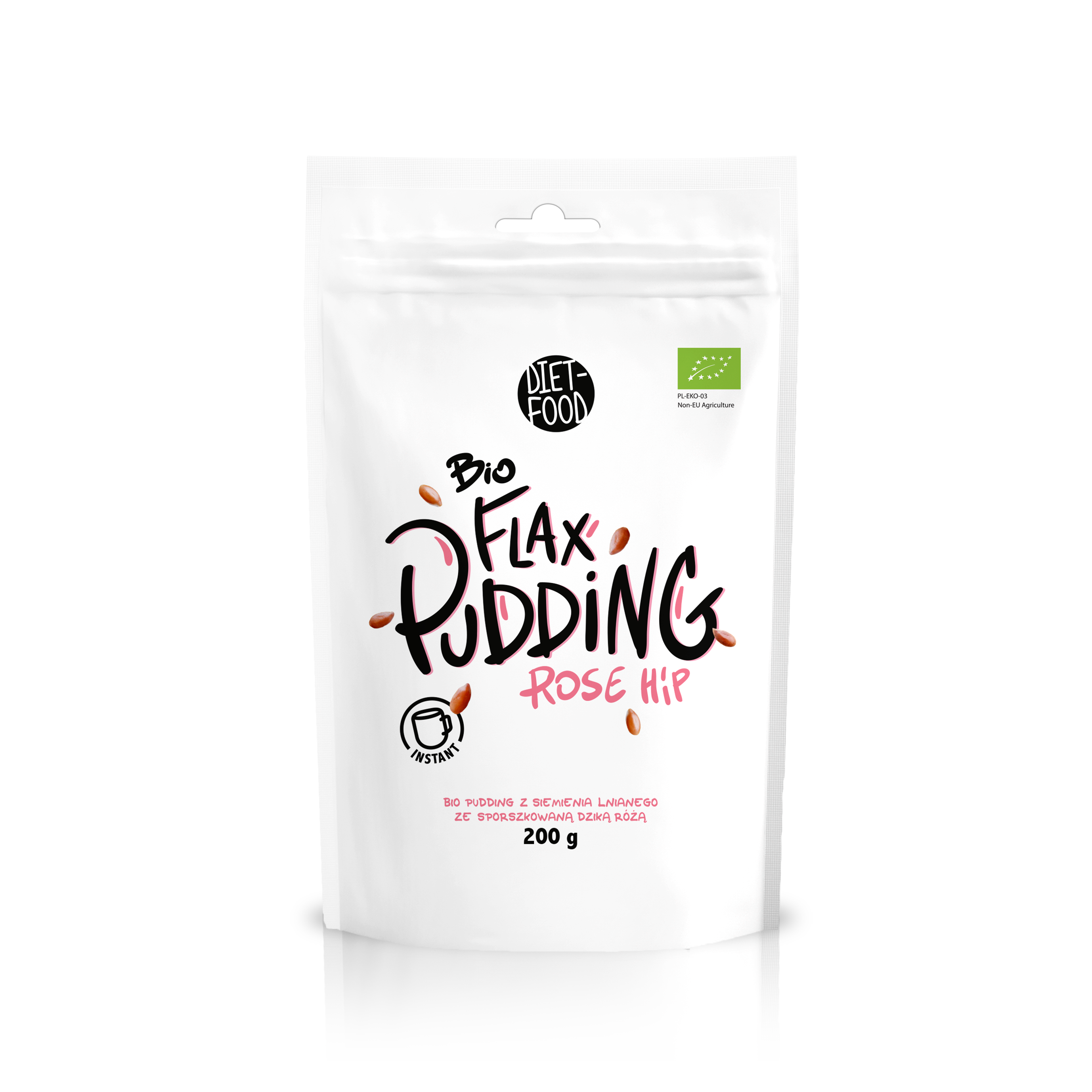 Bio flax pudding with rosehip