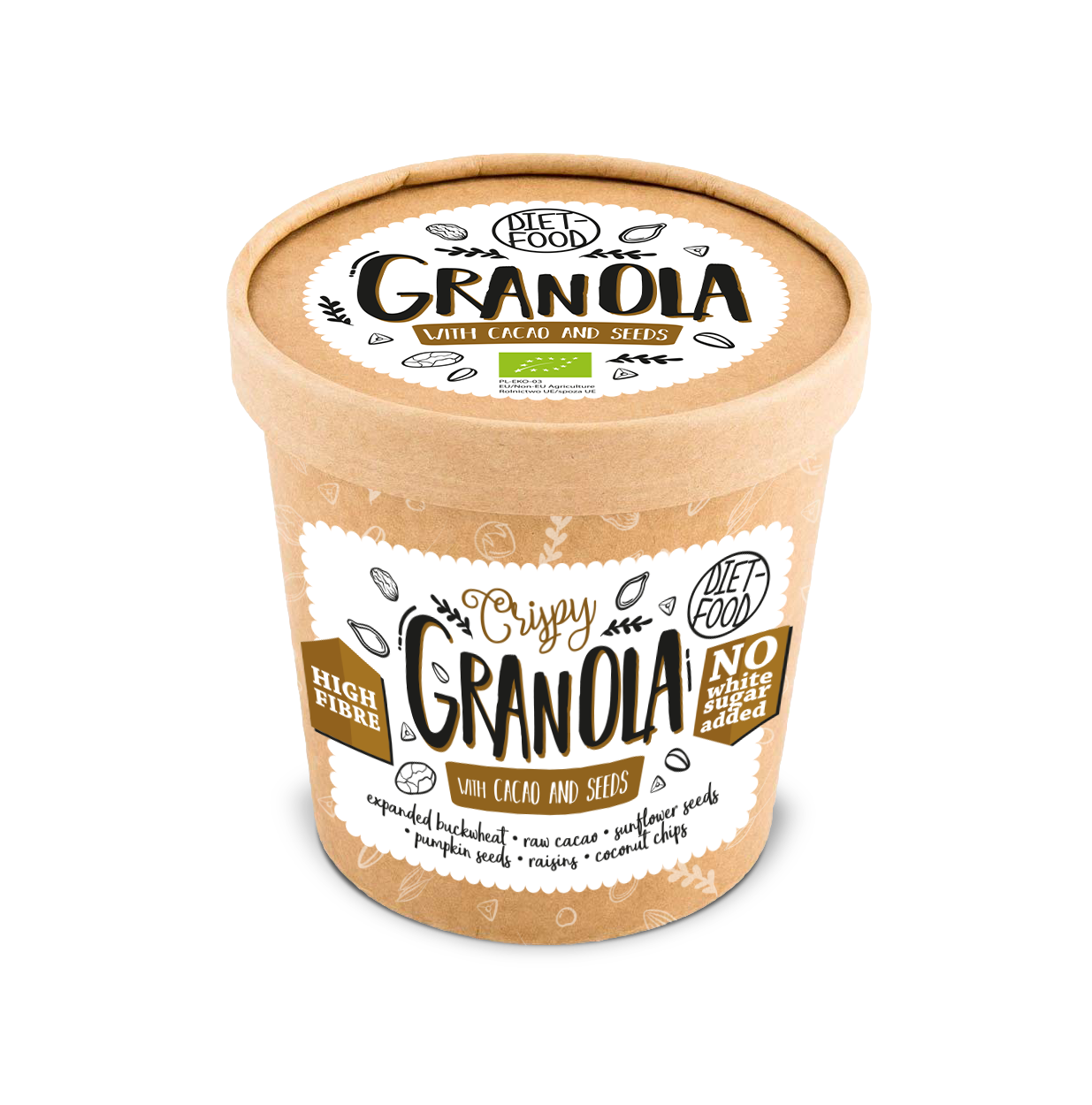 Bio granola cacao - cup kraft