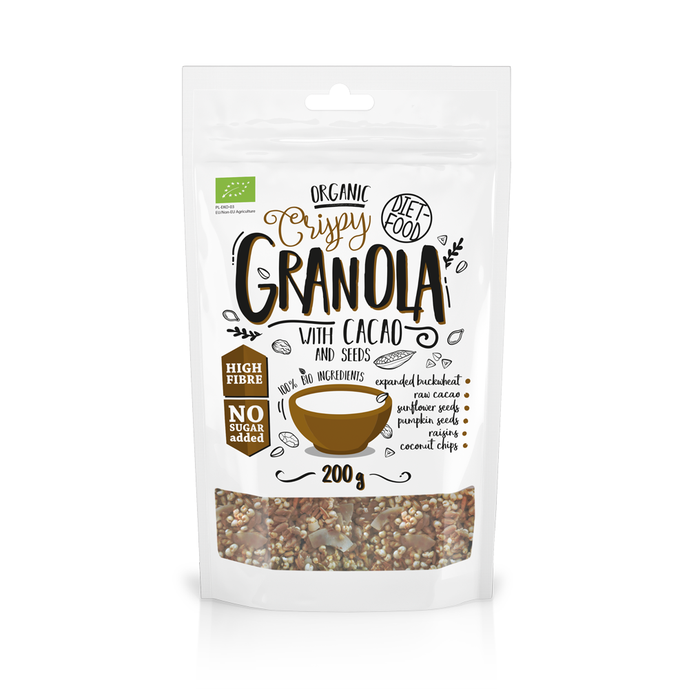 Bio granola with cacao