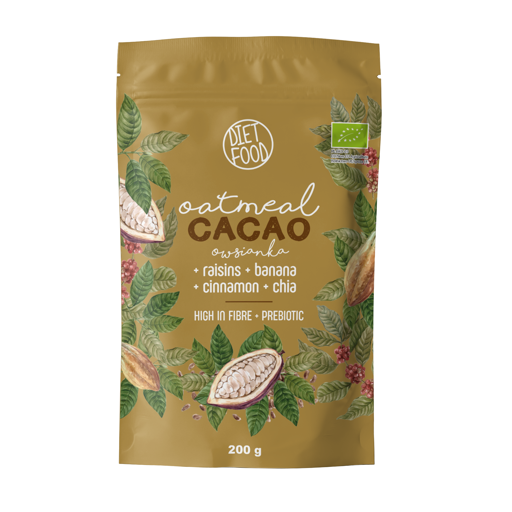 Bio oatmeal cacao with prebiotic