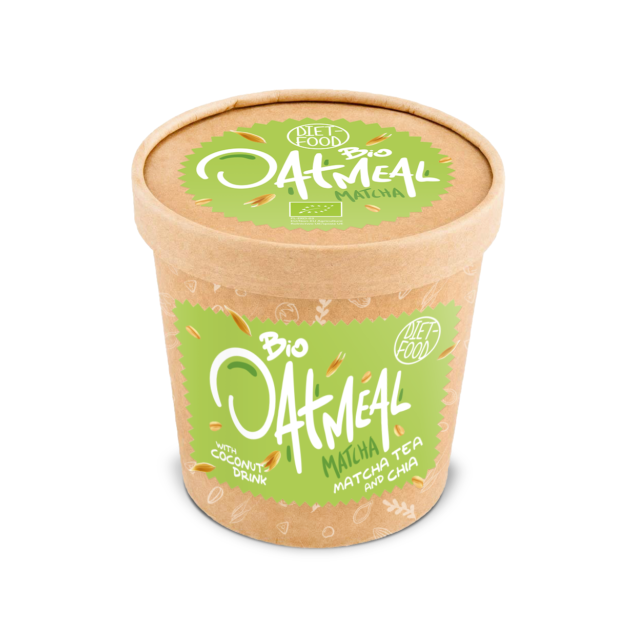 Bio oatmeal matcha - cup kraft
