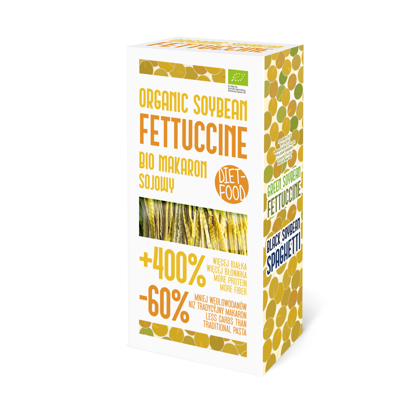 Bio orange soybean Fettuccine