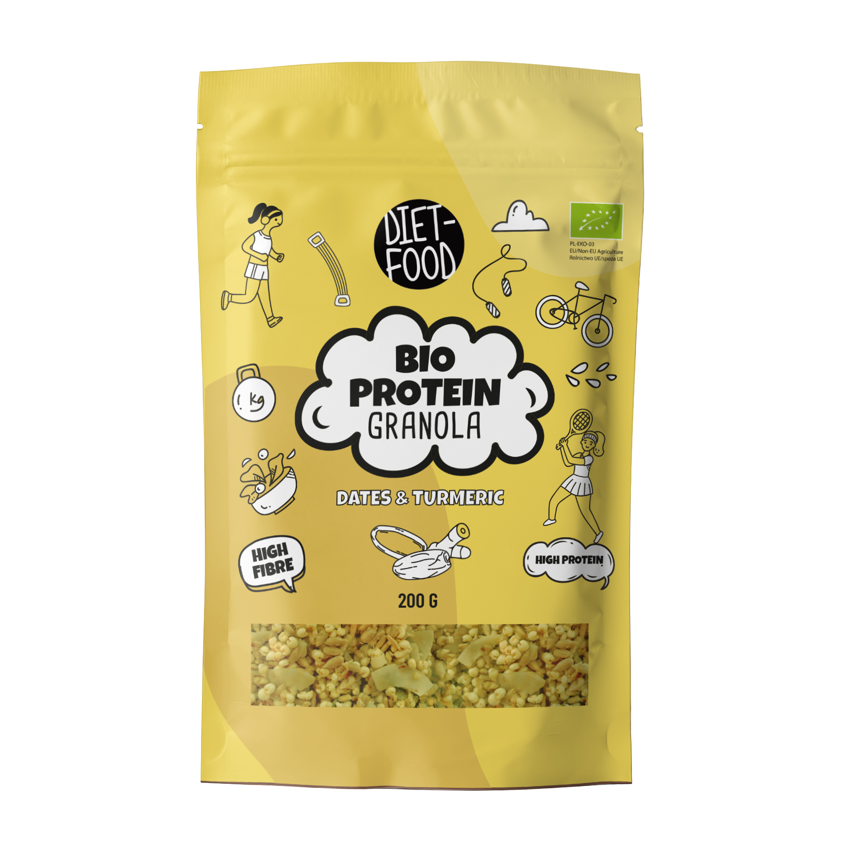 Bio Protein Granola Dates + Turmeric