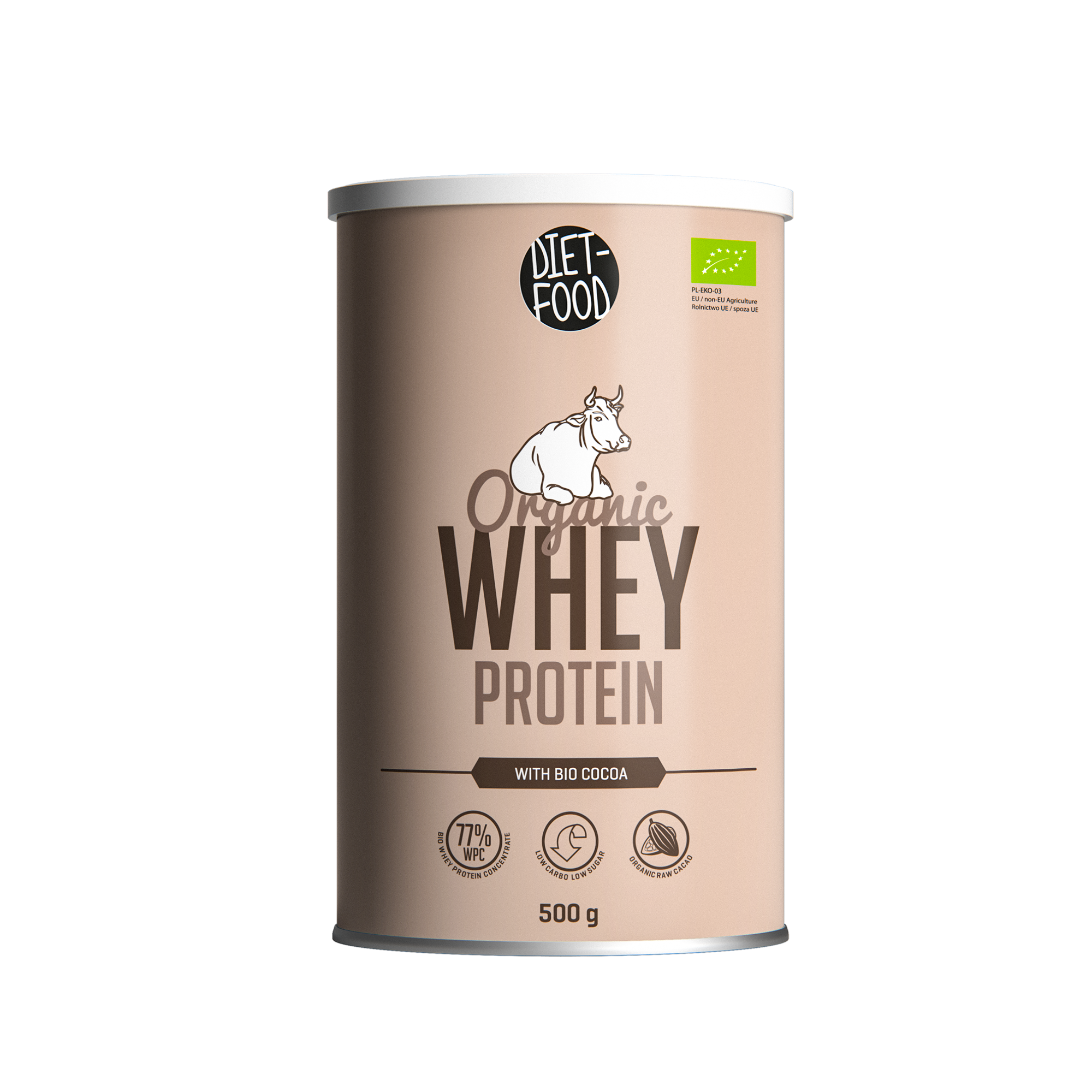 Bio whey protein with bio cacao