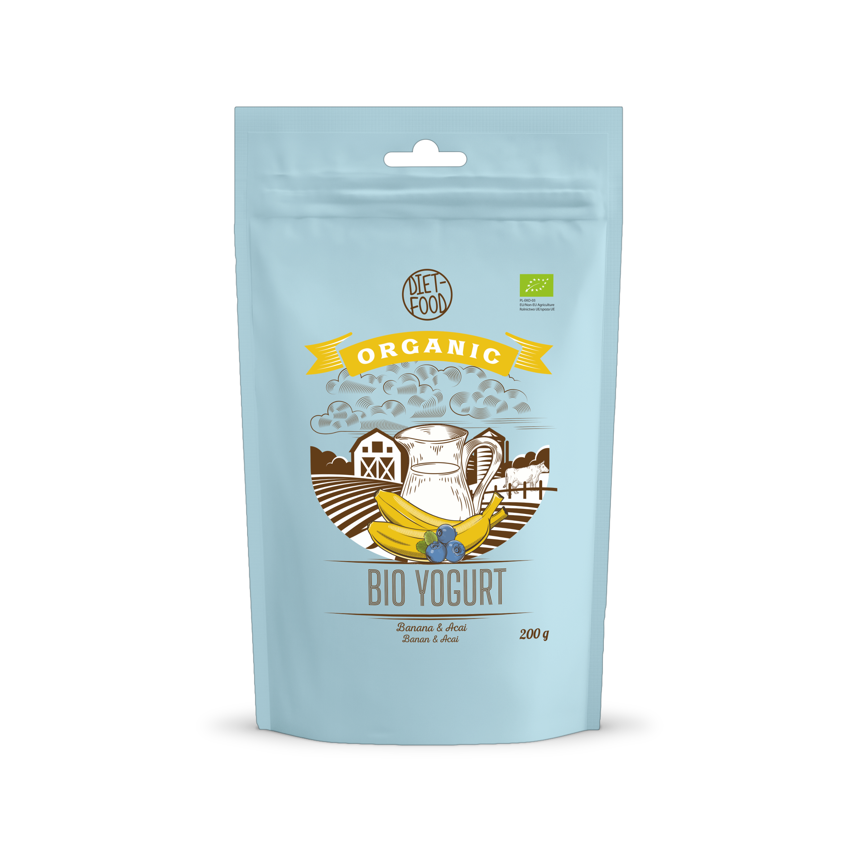 Bio yoghurt.banana + acai - instant