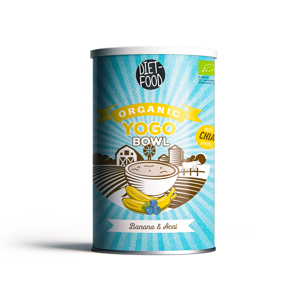 Bio yogo bowl with chia - banana + acai - kraft tuba