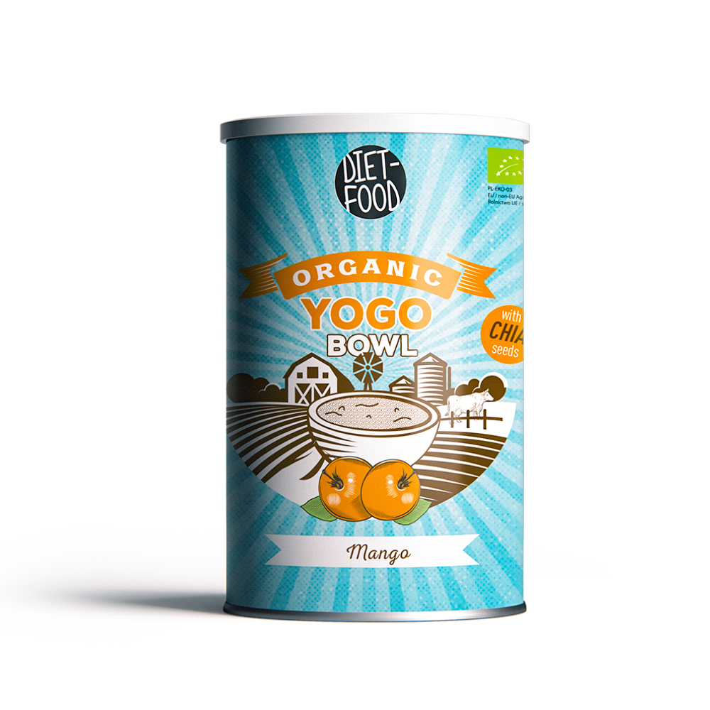 Bio yogo bowl with chia - mango - kraft tube