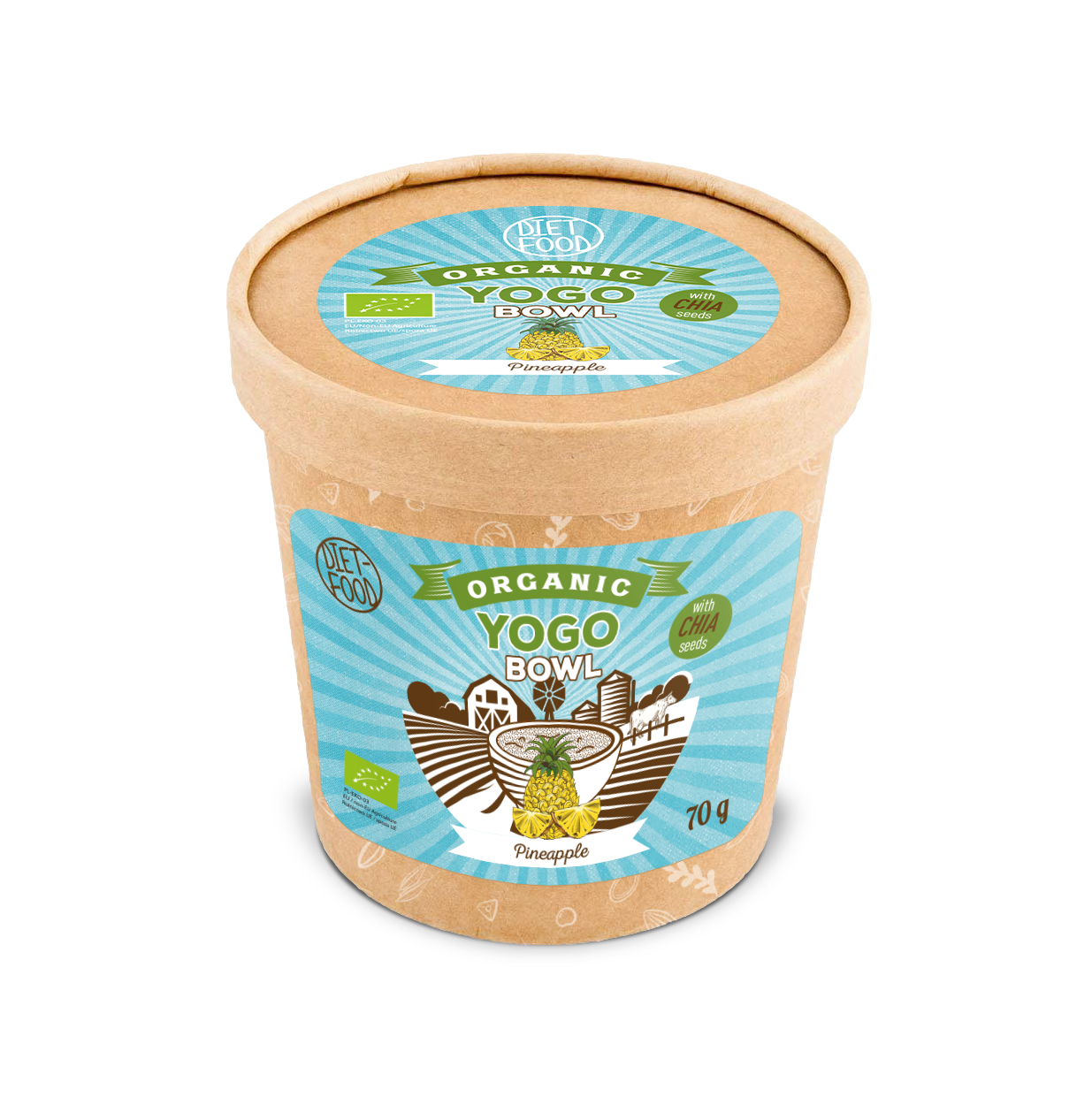 Bio yogo bowl with chia - pineapple - cup kraft