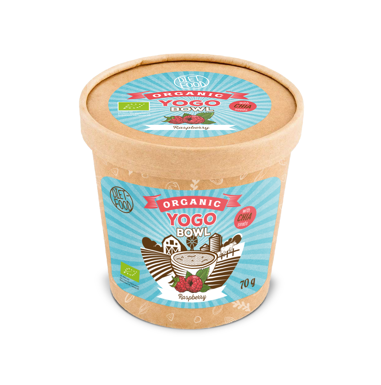 Bio yogo bowl with chia - raspberry - cup kraft