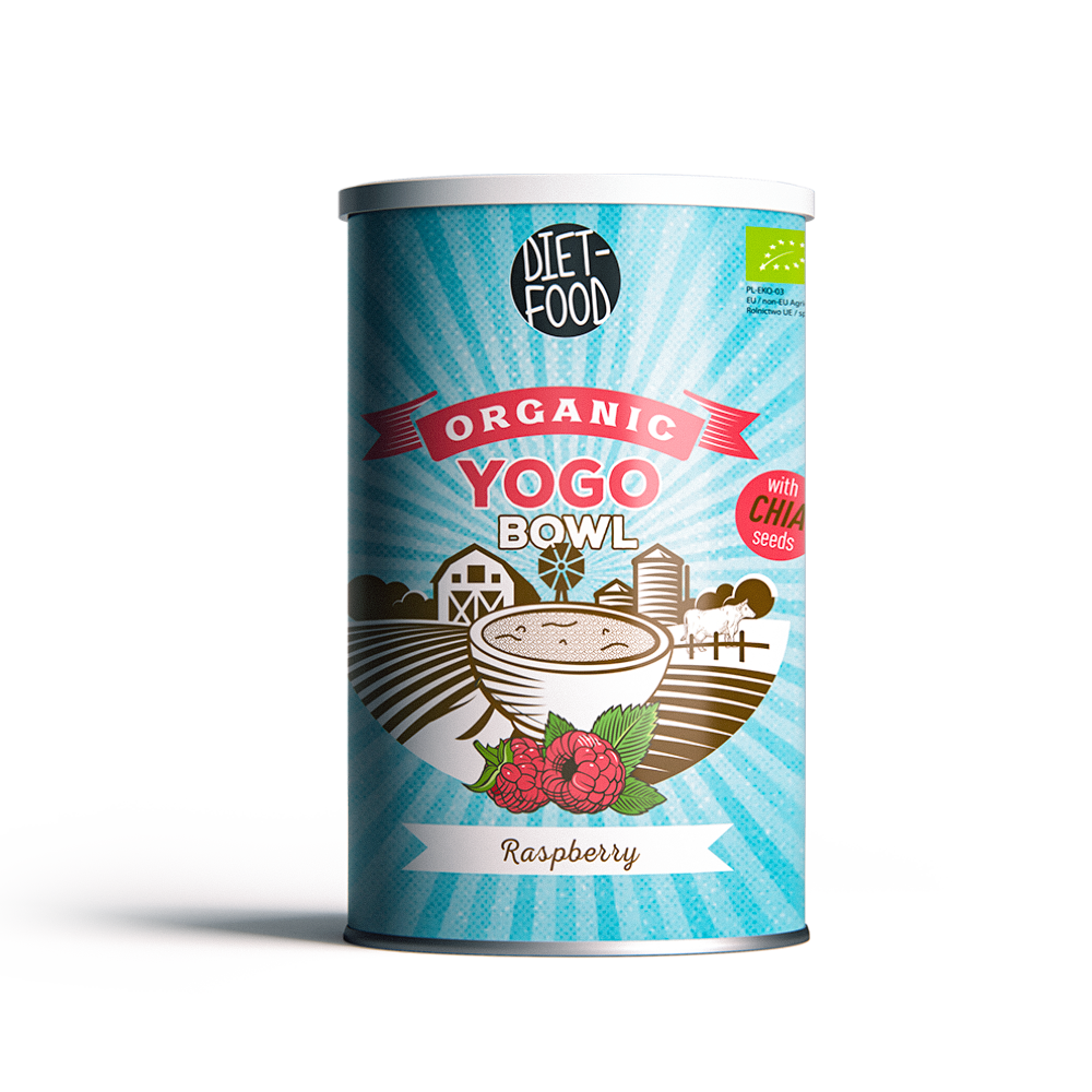 Bio yogo bowl with chia - raspberry - kraft tube