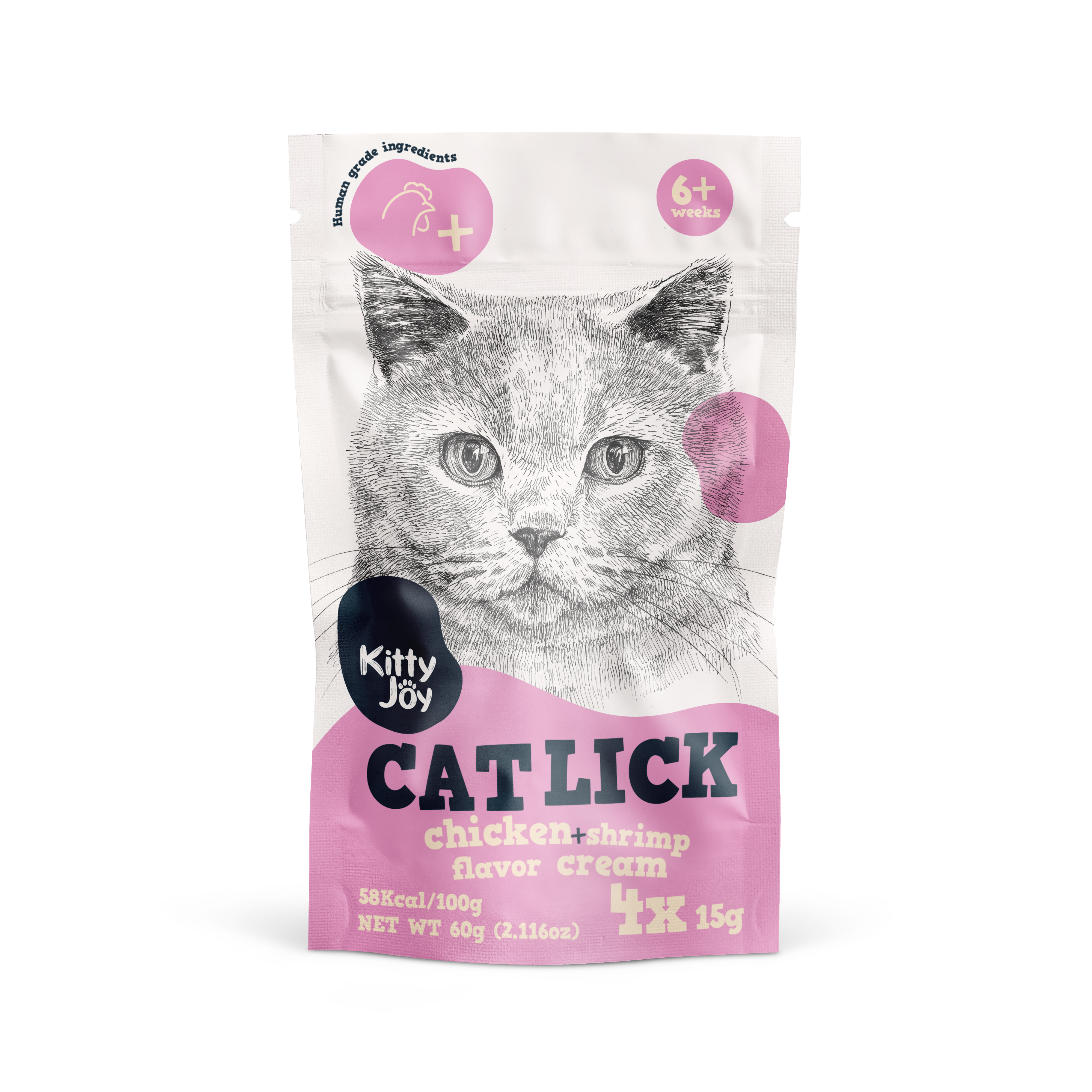 Cat Lick Chicken + Shrimp Flavor Cream Kitty Joy 60g (200)