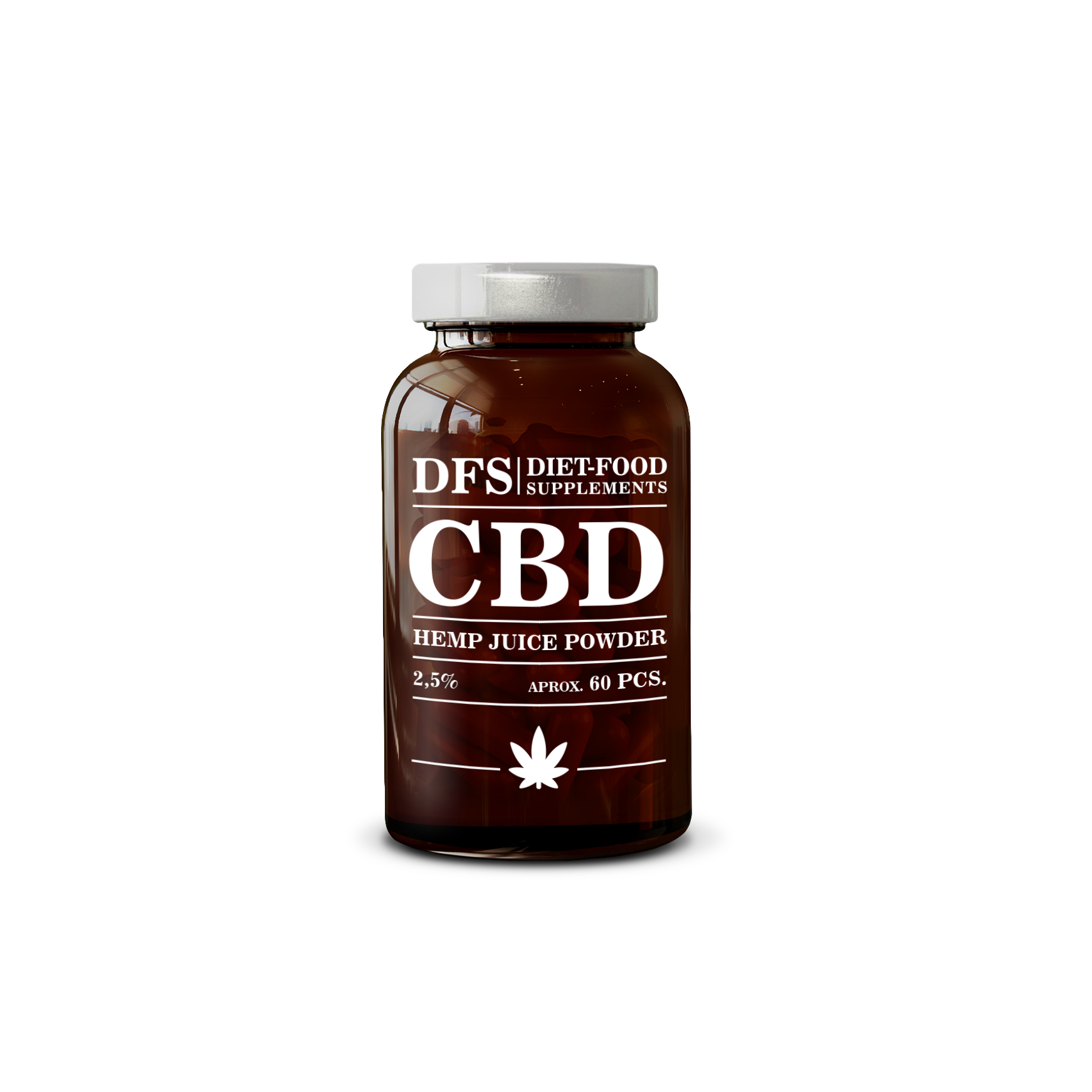 CBD freeze-dried hemp leaf juice capsules 60 pcs
