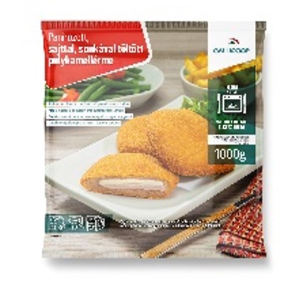 Cordon Bleu- Breaded Fully Cooked Turkey Breast Meat With Cheese And Ham, IQF (formed Meat)