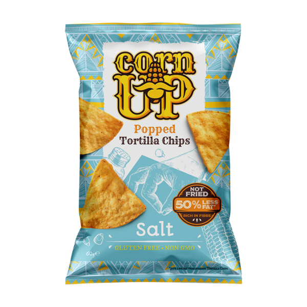 CornUP! Popped Tortilla Chips, Salt, 60g