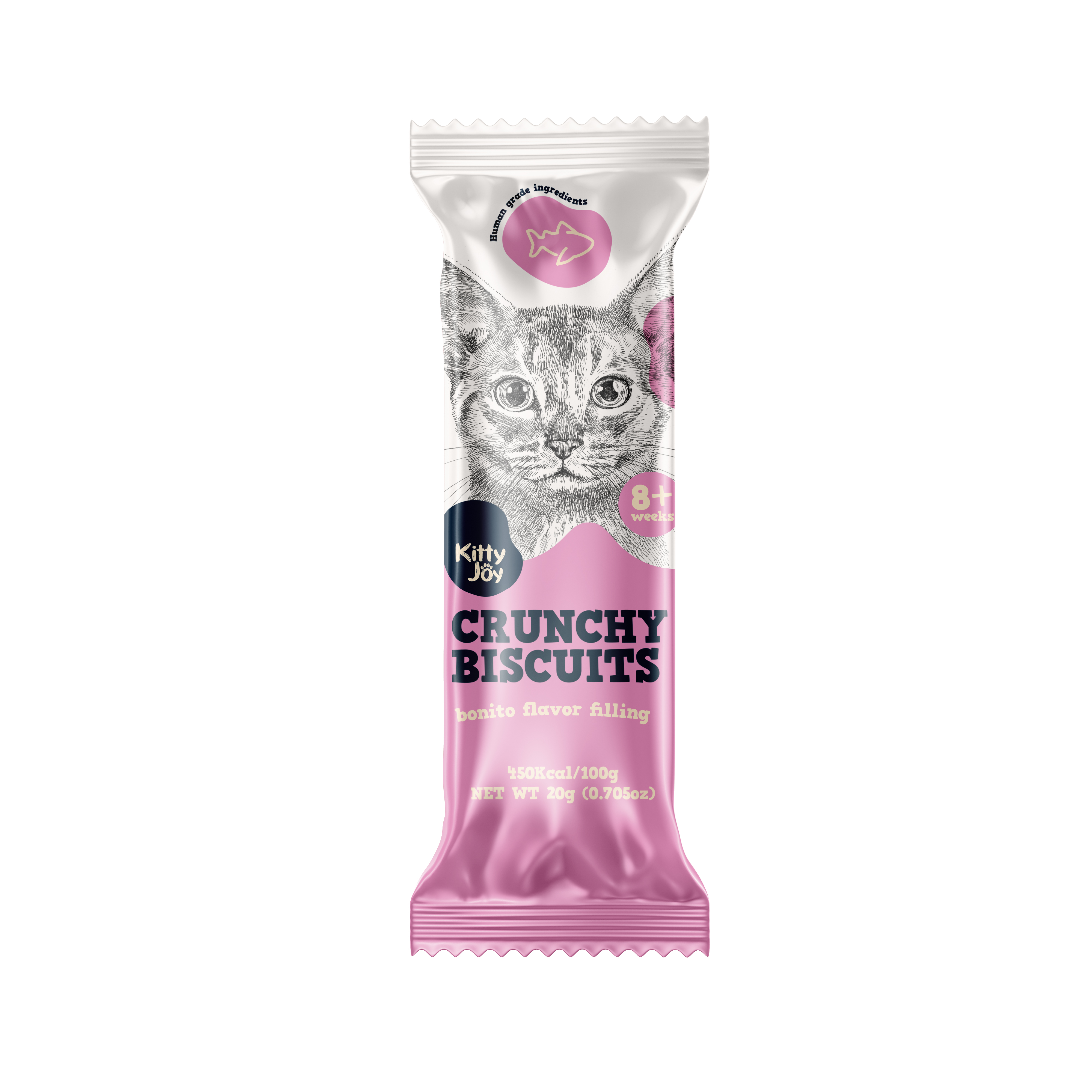 Crunchy Cat Biscuits With Bonito Flavor Filling Kitty Joy 20g (200)