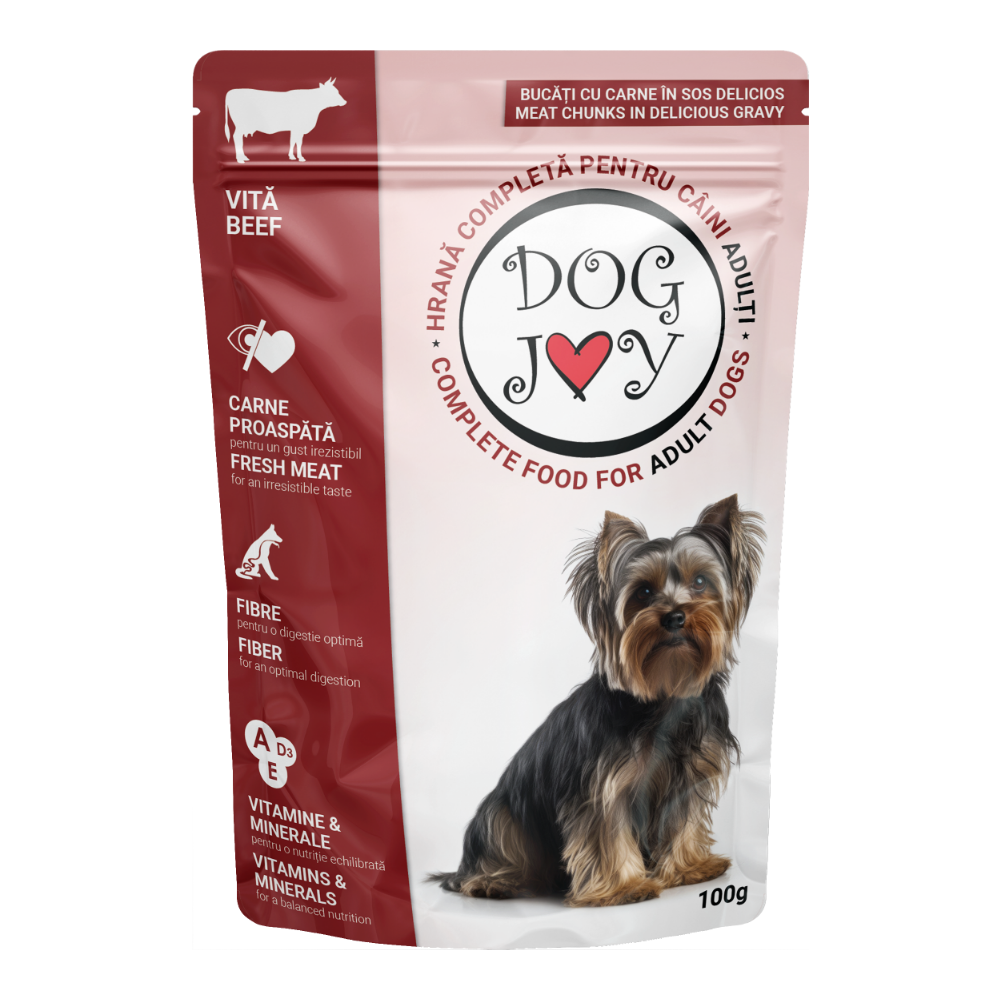 DOG JOY - Wet Food For Dogs With Beef 100g