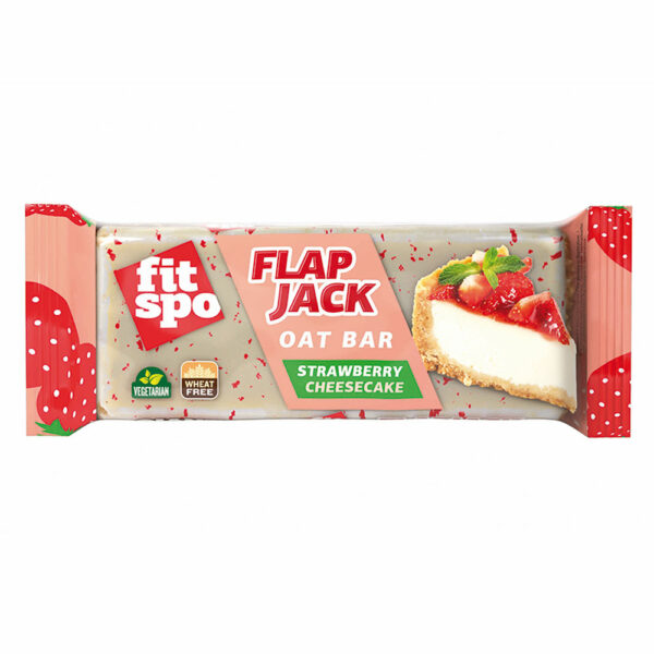 Energy Bar FitSpo Flapjack Strawberry Cheesecake, 90g