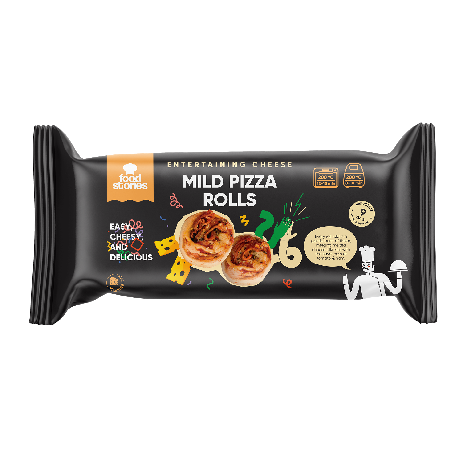 FROZEN PIZZA ROLLS WITH MOZZARELLA AND SALAMI