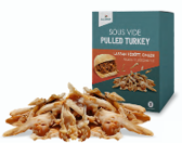 Frozen- Pulled Turkey Meat - Turkey Thighs Meat , Quickly Marinated, Cooked, With Spices