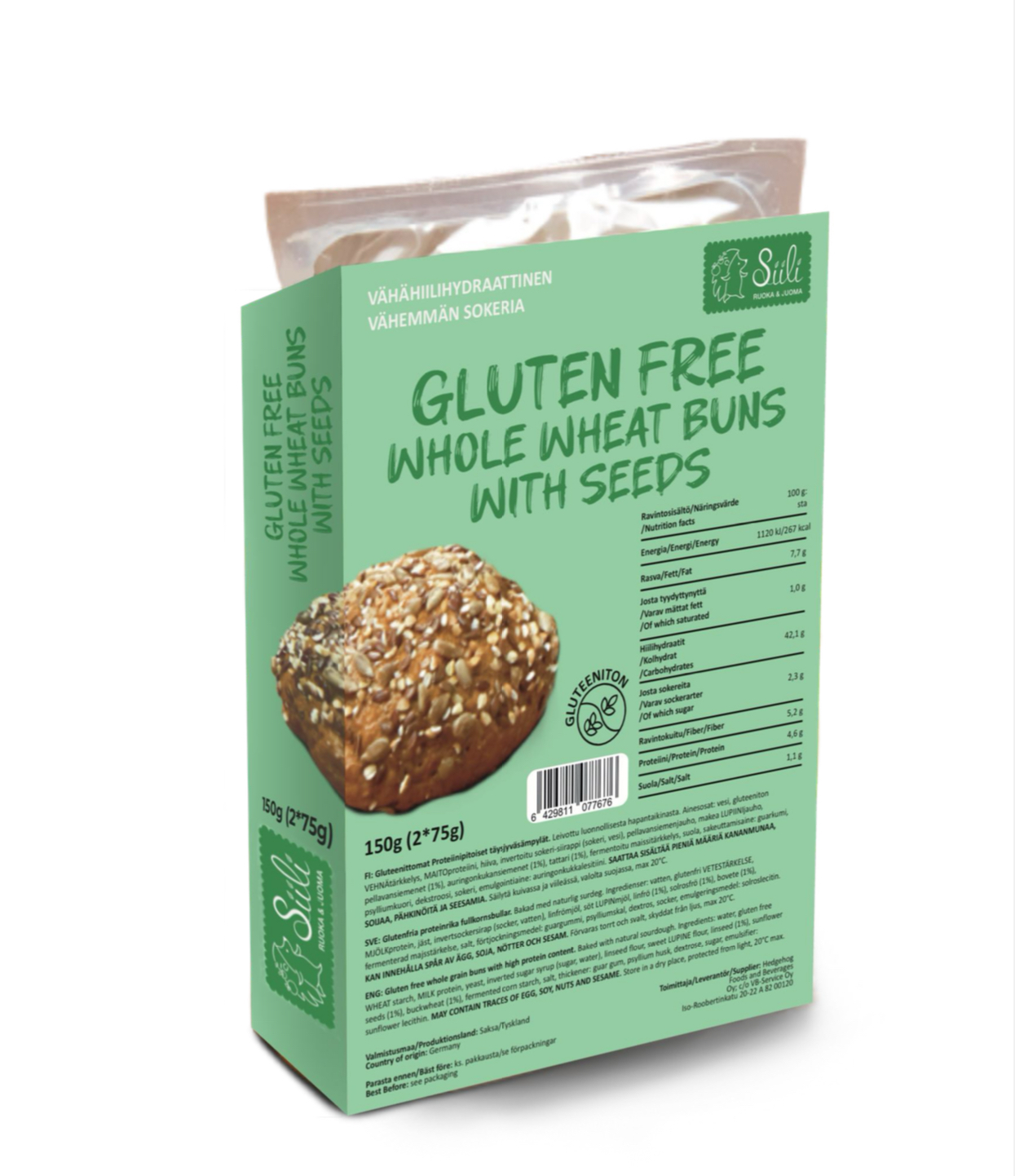 Gluten Free Whole Wheat Buns With Seeds