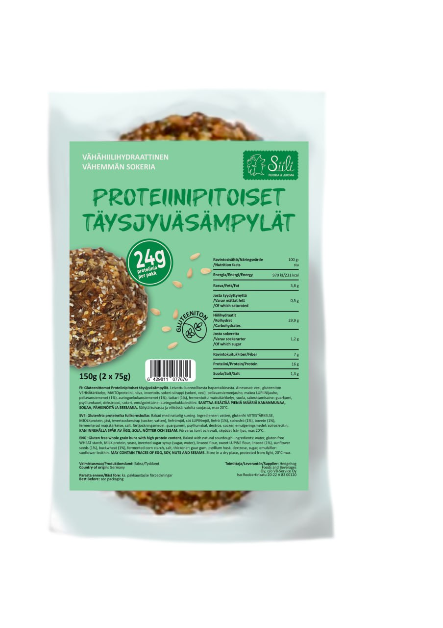 High Protein Whole Grain Buns (2*75g)