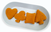 IQF BREADED, CARD SHAPED TURKEY NUGGETS, 36% Meat