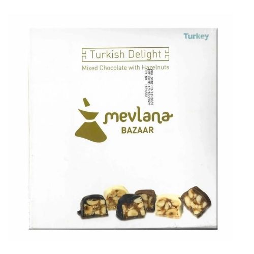 Mevlana Bazaar Mixed Chocolate And Hazelnut Turkish Delight 550 GR