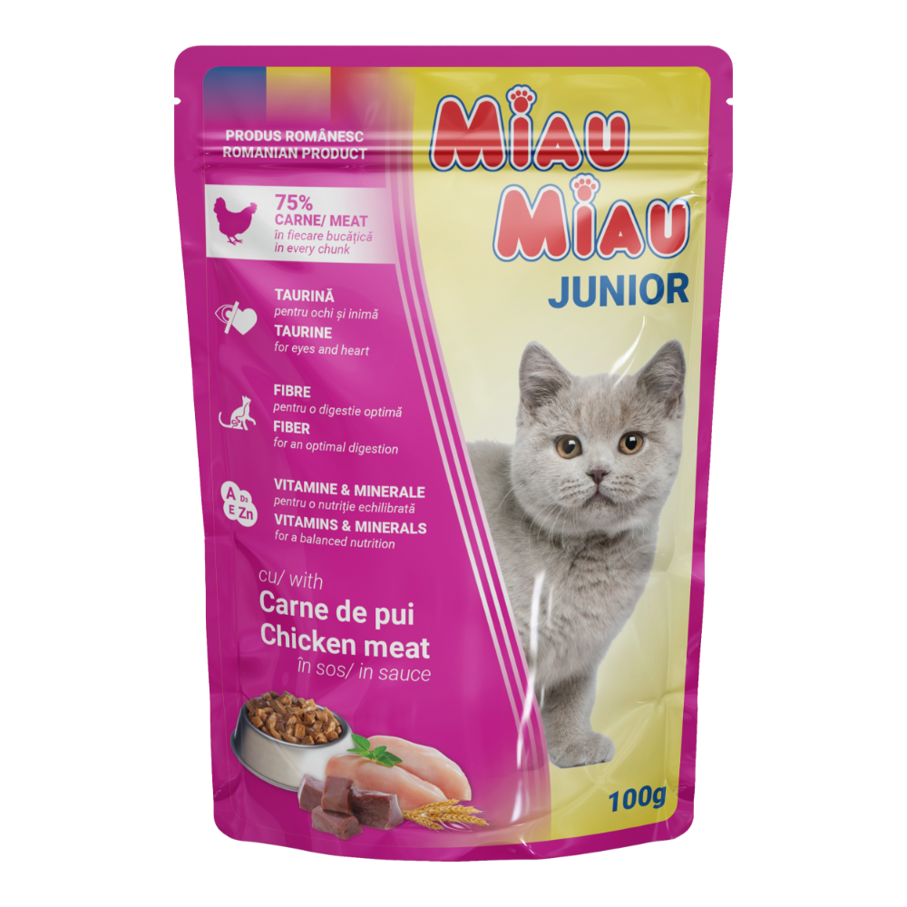 MIAU MIAU - Wet Food For Cats With Chicken 100g