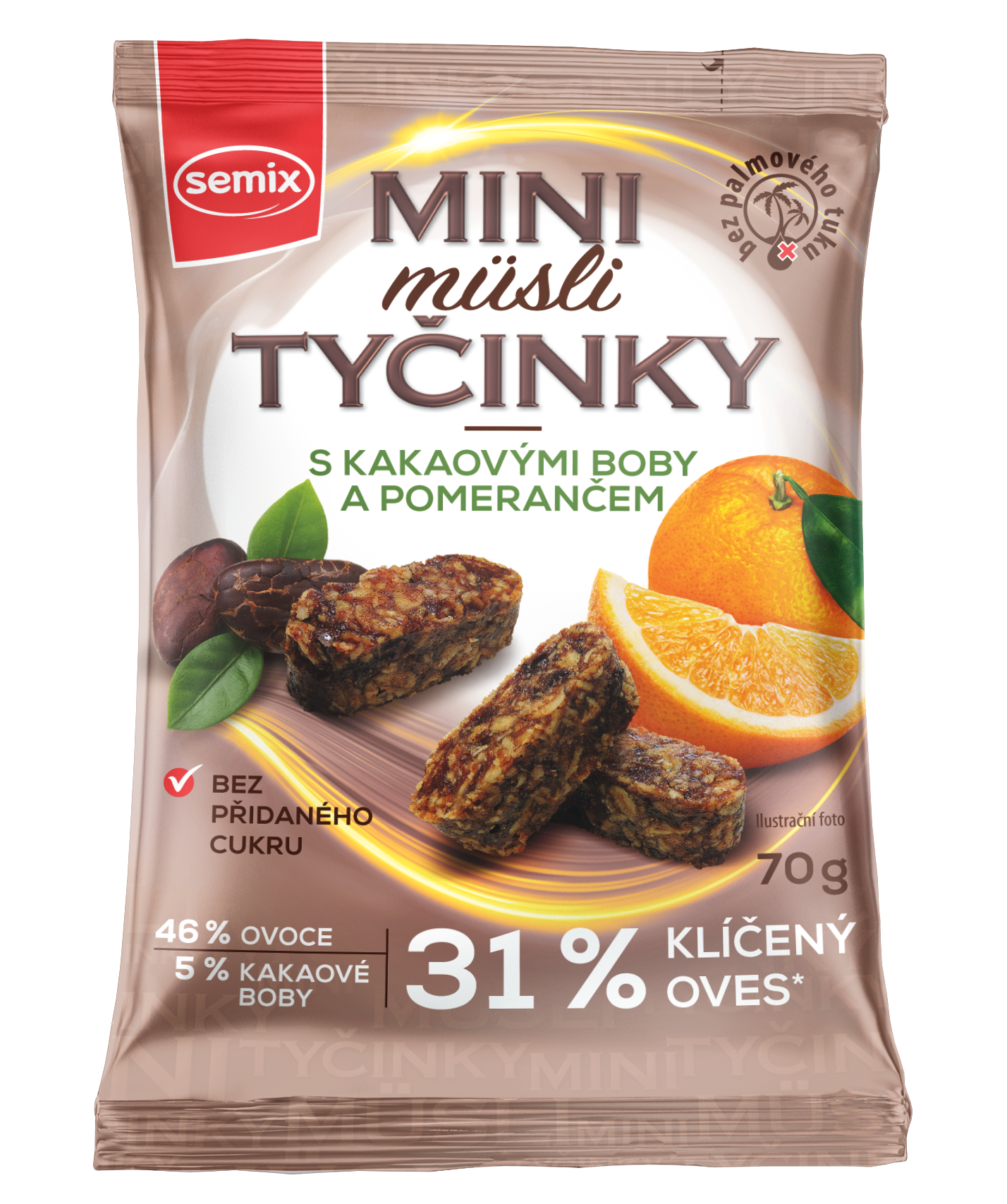 Mini Muesli Sticks With Cocoa Beans & Orange