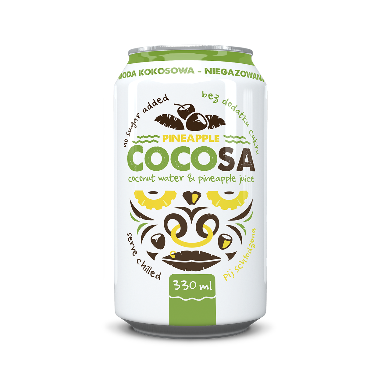 Natural coconut water with pineapple