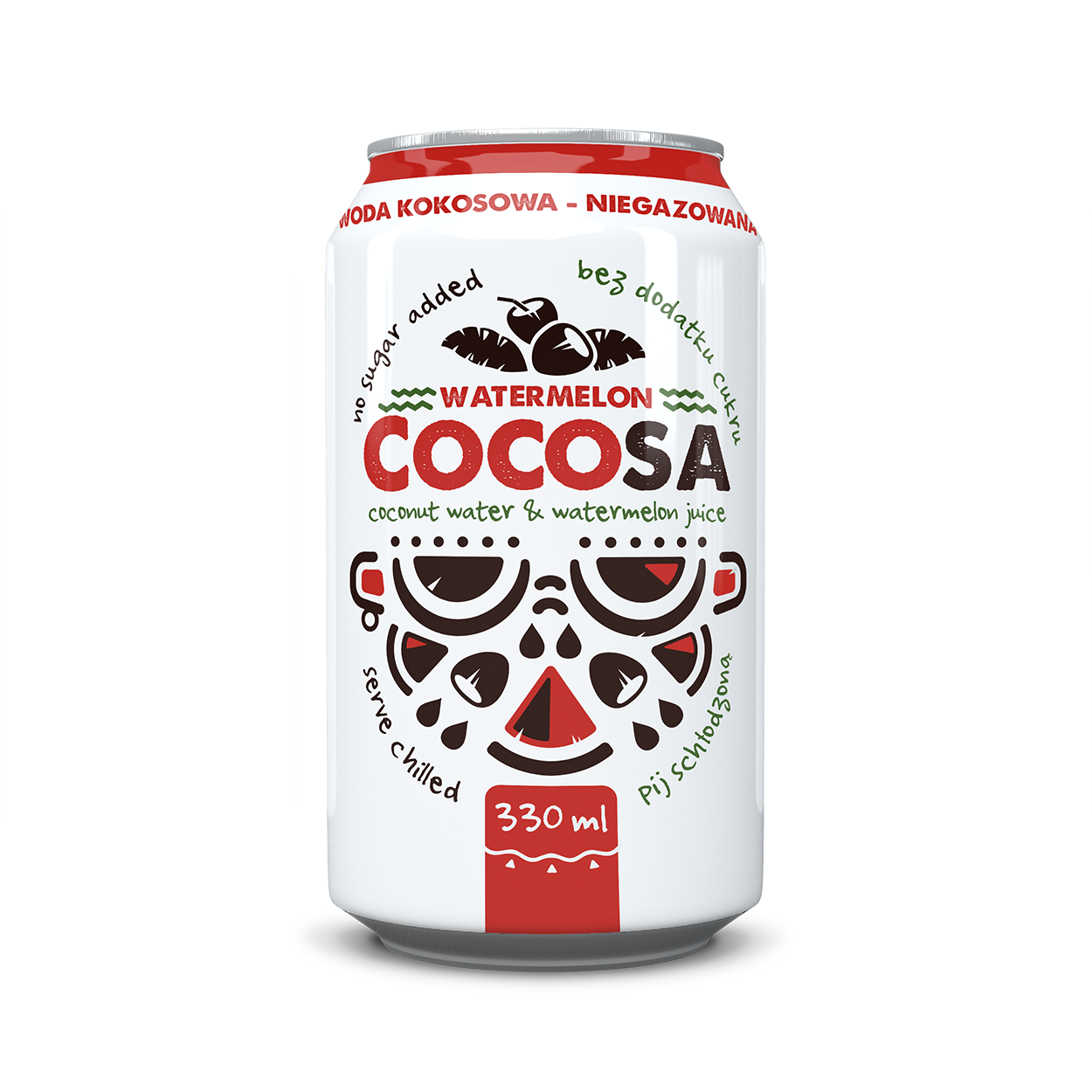 Natural coconut water with watermelon