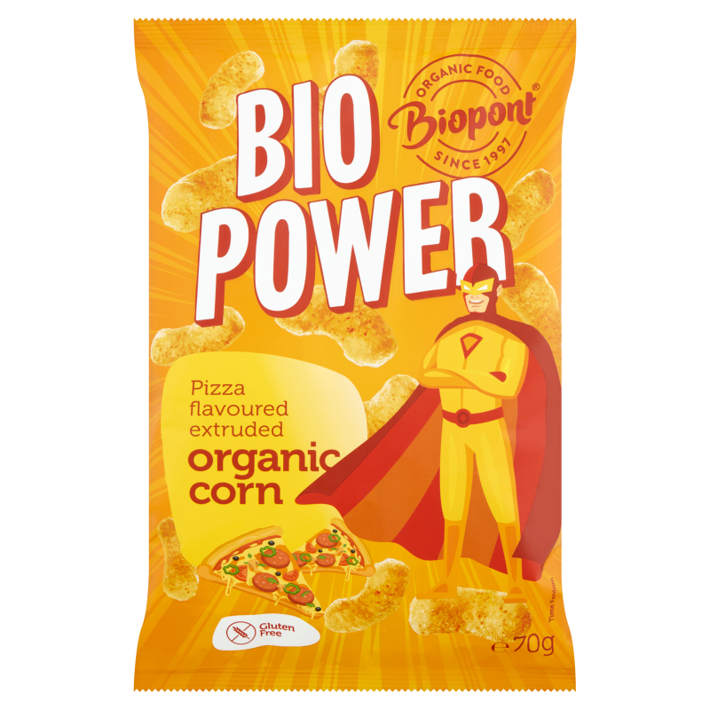 Organic Extruded Corn Snack Pizza Flavoured