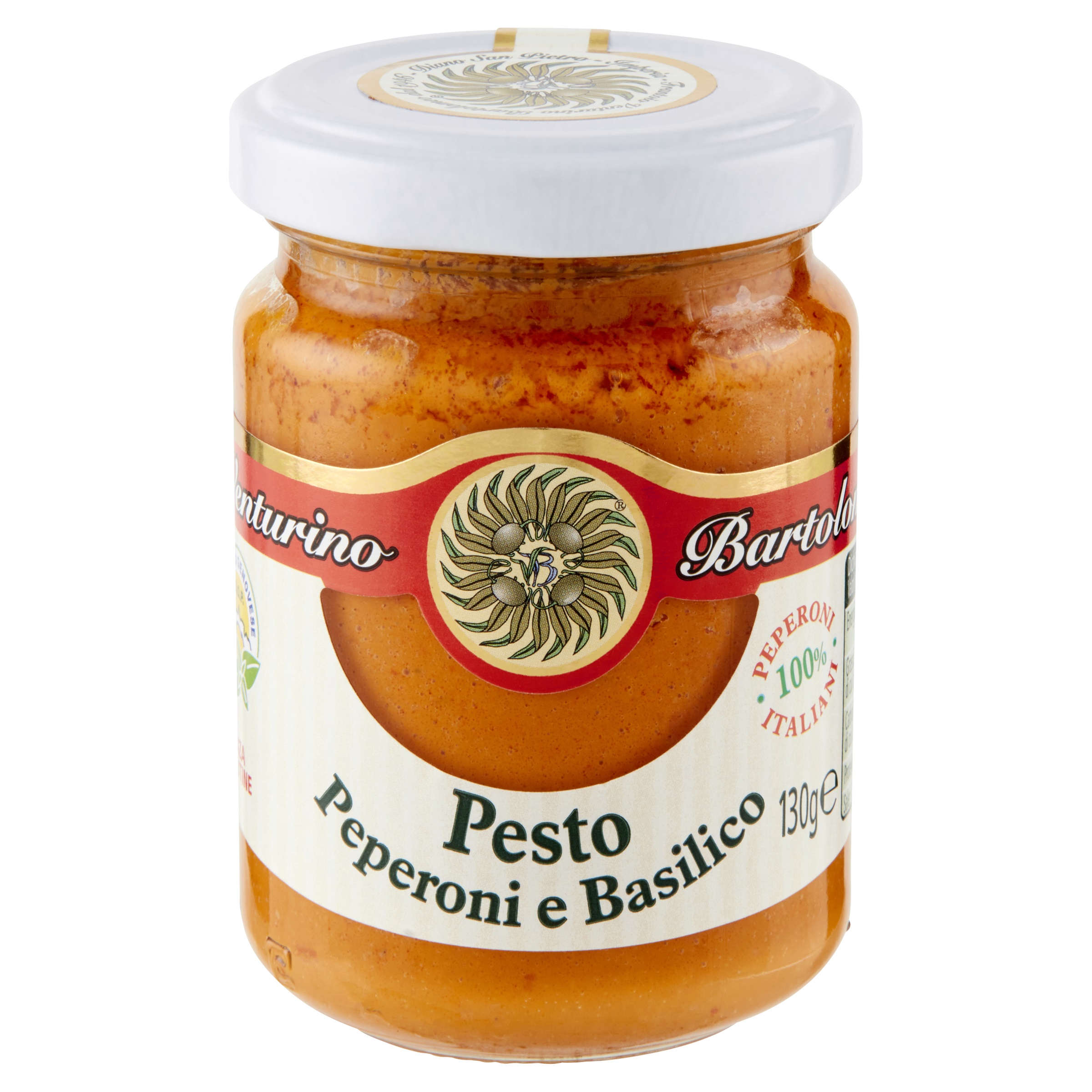 Pesto with peppers and basil