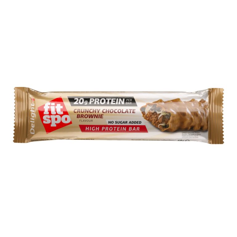 Protein Bar FitSpo Delight 20g Protein, Crunchy Chocolate Brownie, 60g