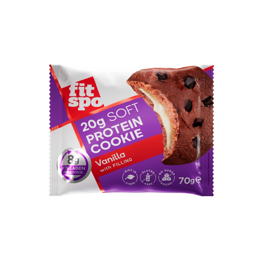 Protein Cookie FitSpo 20g Protein, Vanilla, 10x70g