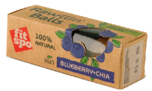 Raw Vegan Balls FitSpo Blueberry And Chia, 48g