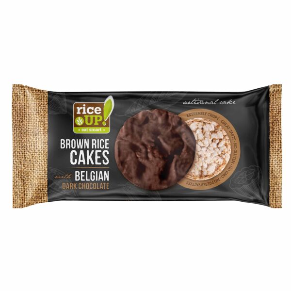 RiceUP! Brown Rice Cakes With Belgian Dark Chocolate, 90g