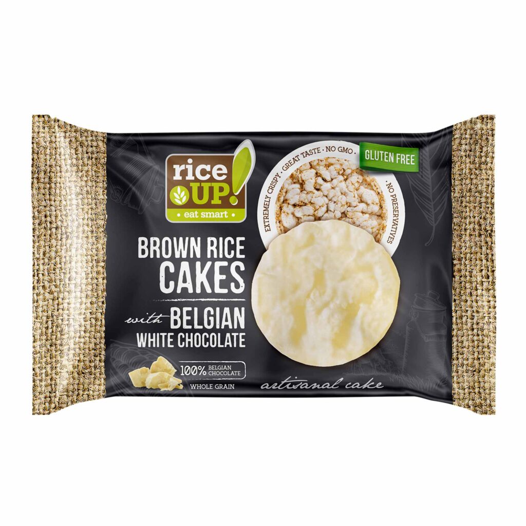 RiceUP! Brown Rice Cakes With Belgian White Chocolate, 30g